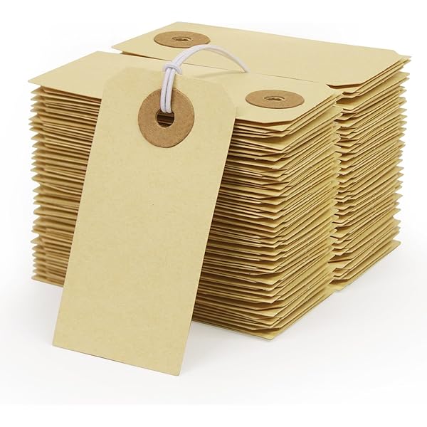 Manila Paper Tags with Elastic String