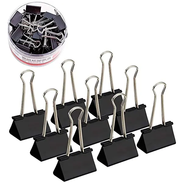 Medium Binder Paper Clips Clamps Black