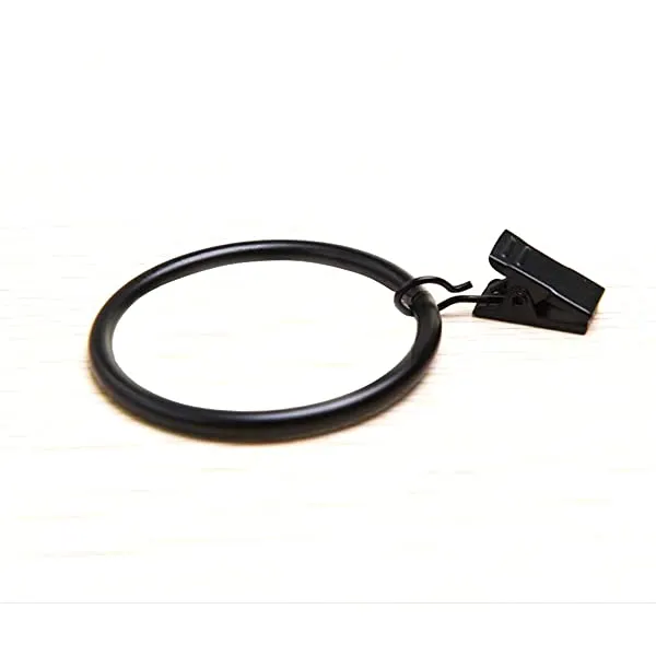 Extra Large Curtain Rings with Clips 2 1/2 Inch, 10 Pack